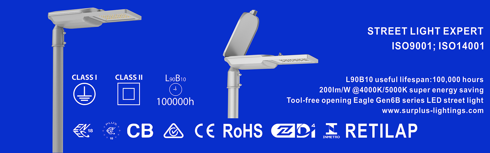 品質 イーグル Gen4 195lm/W ENEC ENEC+ CB SAA Zhaga-D4i ストリートライト 工場