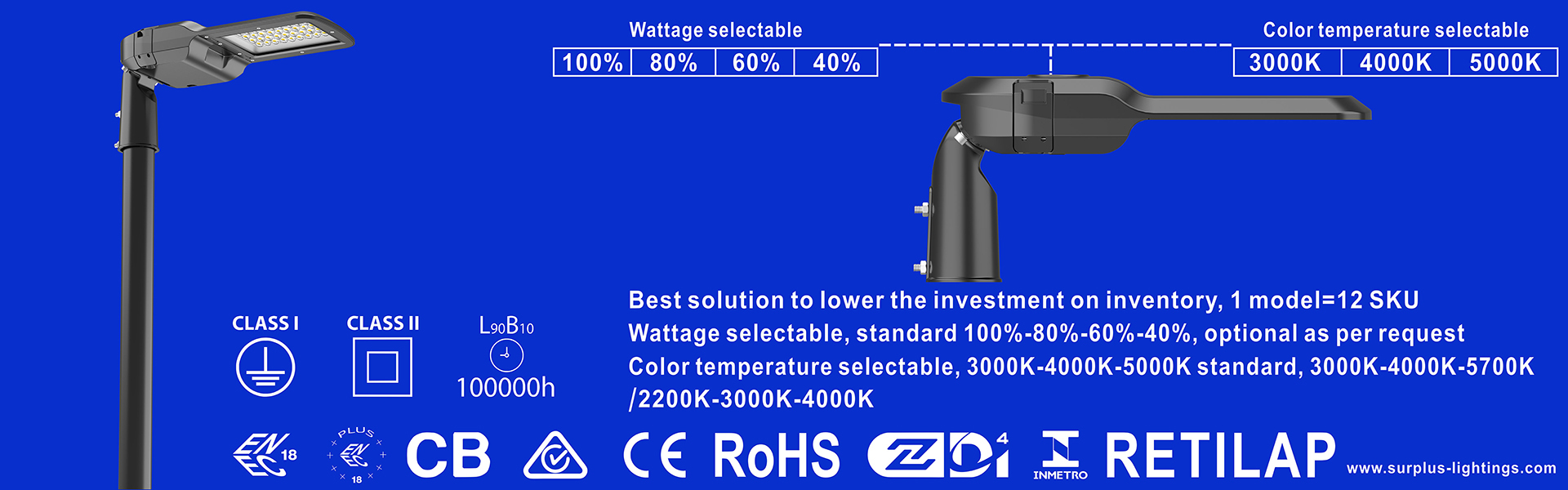 品質 イーグル Gen4 195lm/W ENEC ENEC+ CB SAA Zhaga-D4i ストリートライト 工場
